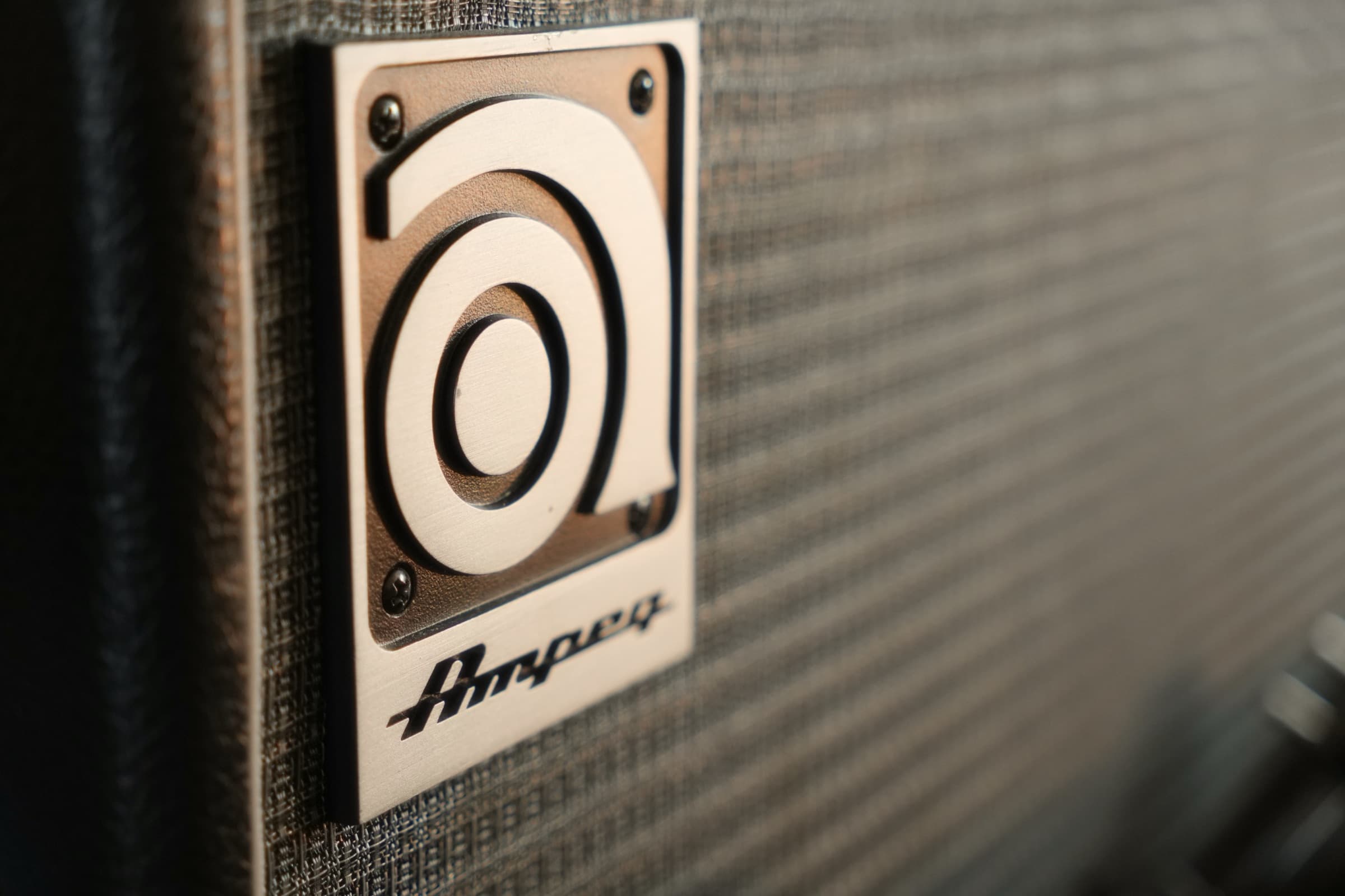 An Ampeg cabinet, detail